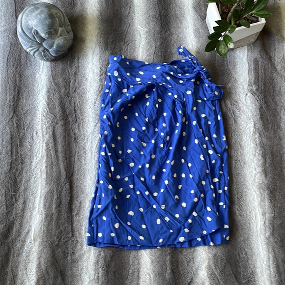 Periwinkle and White Polka Dot Colours by Alexander Julian Skirt - Picture 2 of 5